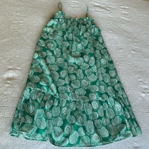 Green & White Dress W/ Pockets